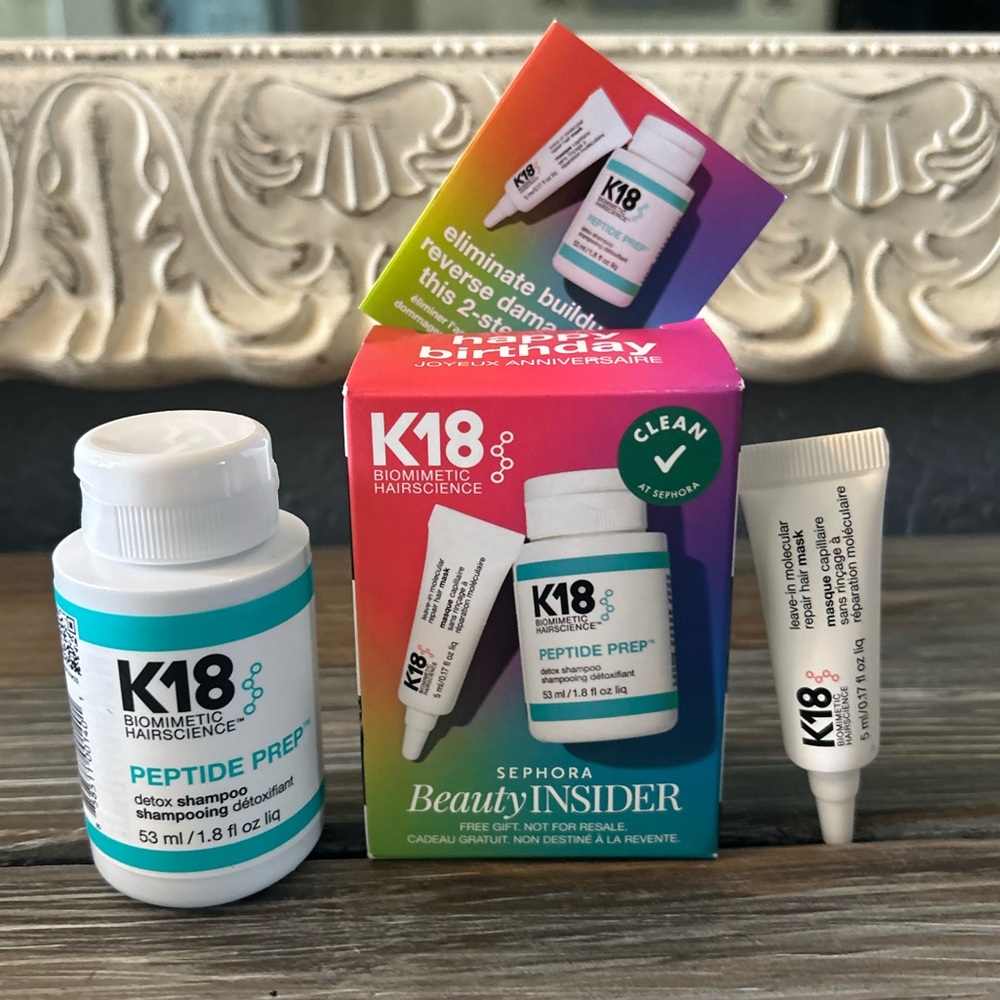 K18 Biomimetic Hairscience Peptide Prep Detox Shampoo & Shampooing Detoxifant.